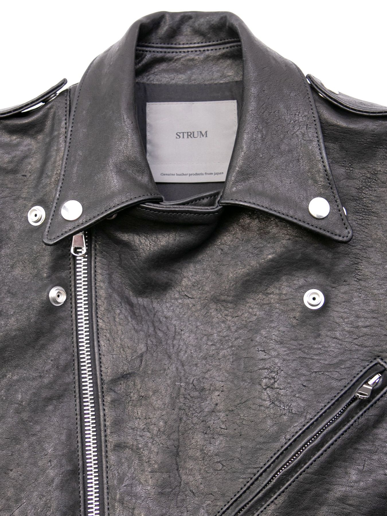 【予約品 4月6日(月) 締切】Pit Vegetable Full Tanned Shrinked Horsehide Double Riders / フルタンニン ピット鞣し シュリンクホースハイド ダブルライダース / JOEY