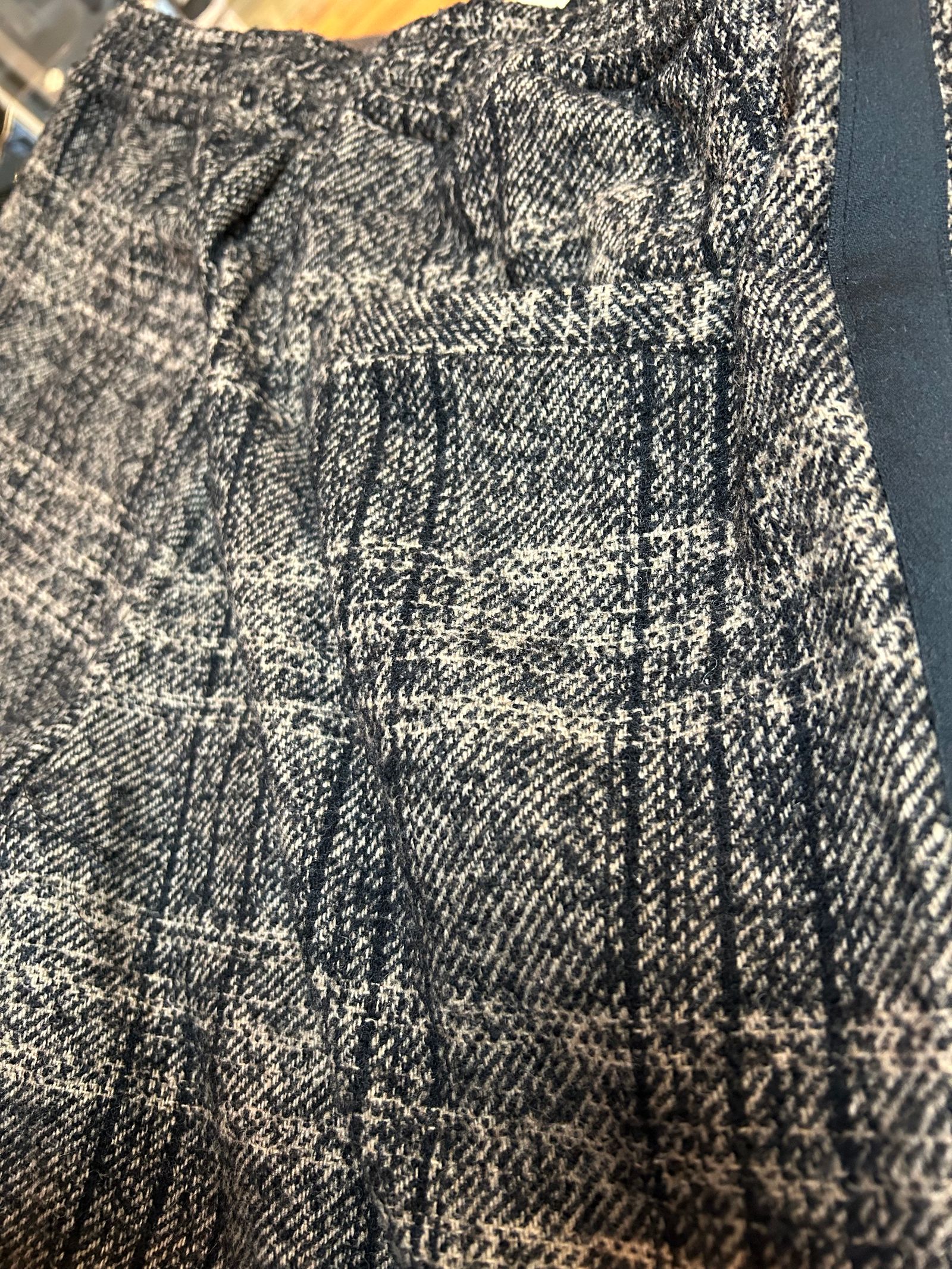 Check Loop Tweed Track Taperd Pants / トラック テーパードチェックイージパンツ / ブラウン