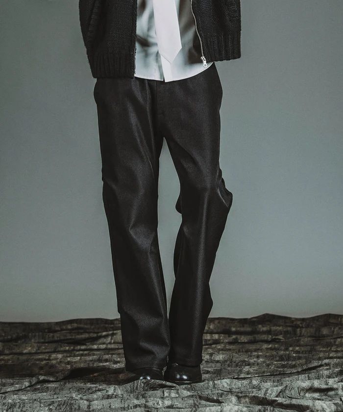 ワイドレッグタックトラウザース 857006-382Pブラック【NOID.】