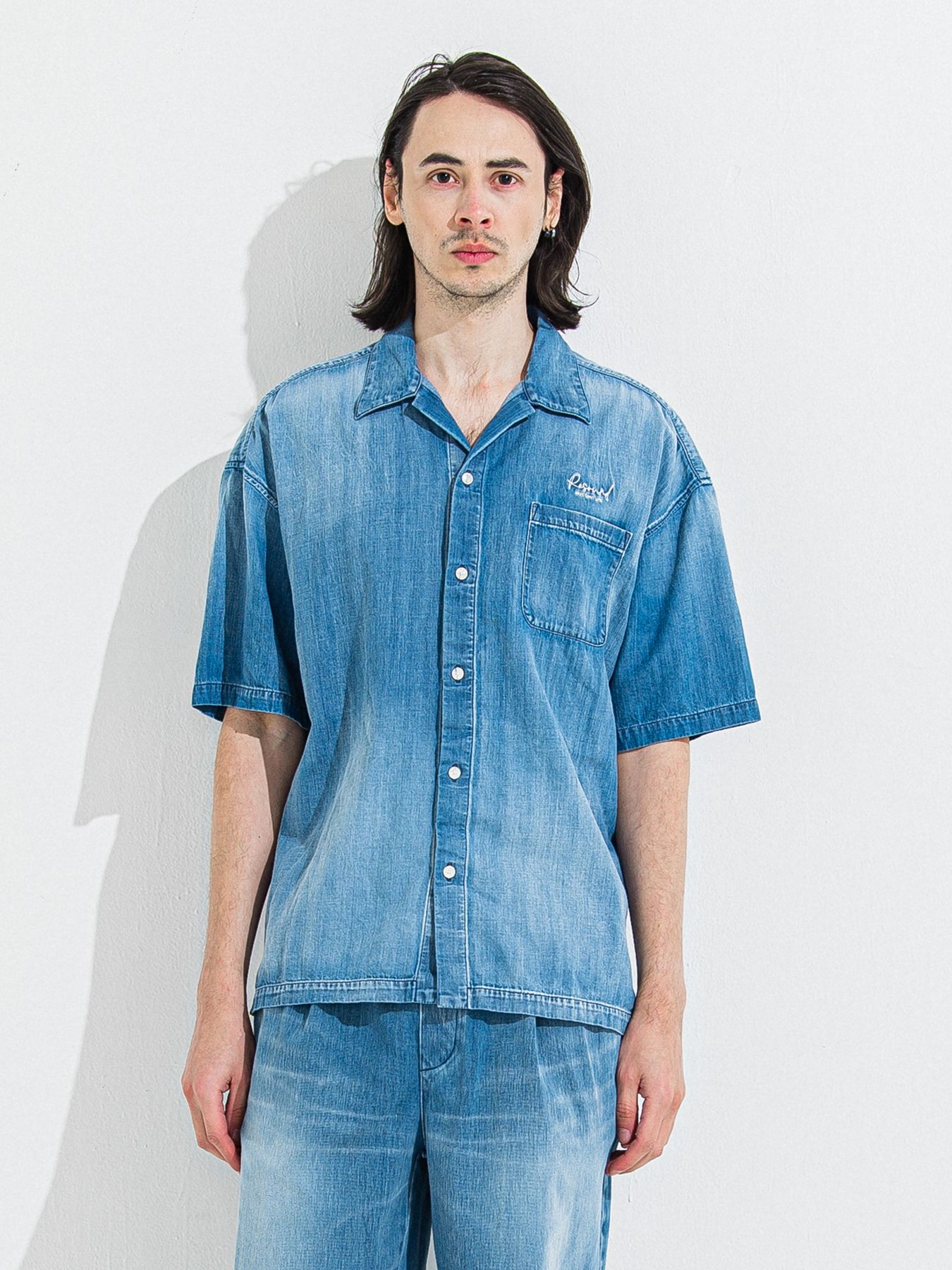 【予約品】ZACK HALF DENIM SHIRT / ザックハーフスリーブスリーブデニムシャツ / ライトインディゴ