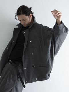 【予約品 】FRENCHDOLMA / ドルマンスリーブ ブルゾン / 杢グレー