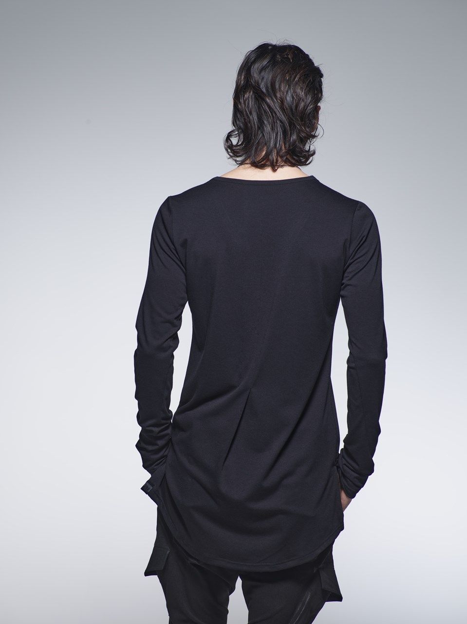 《予約品》 FrillLongT-Shirt / フリルロングTシャツ / ブラック 【kiryuyrik】 7月以降入荷予定