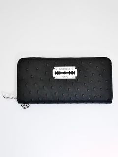 《取り寄せ》GODSIZE OSTRICH LEATHER ROUND ZIP LONG WALLET / ゴッドサイズ オーストリッチレザー ラウンドジップロングウォレット / 先着