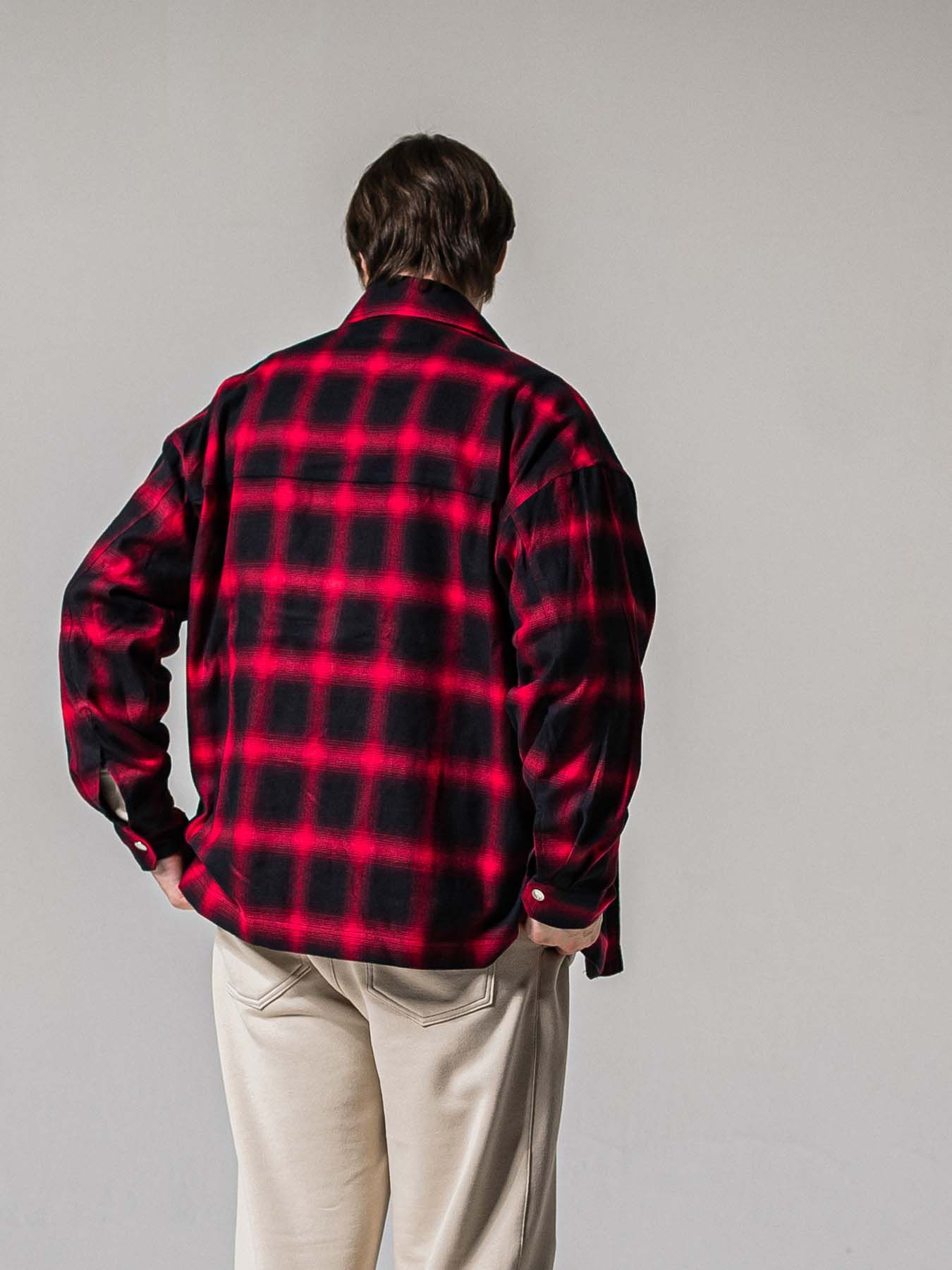 【予約品 11月16日(日) 締切】50s CHECK JK / オンブレチェック シャツジャケット / レッド