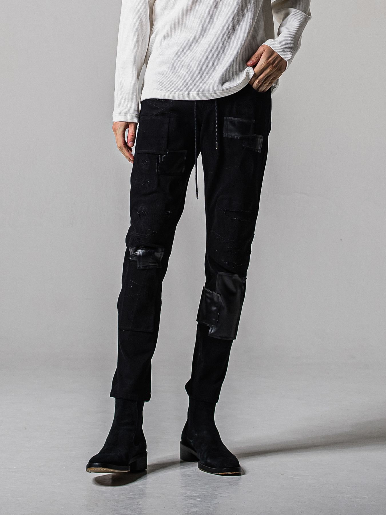 【予約品 11月16日(日) 締切】MICK DENIM JERSEY / ミック デニムジャージ / ブラックリメイク