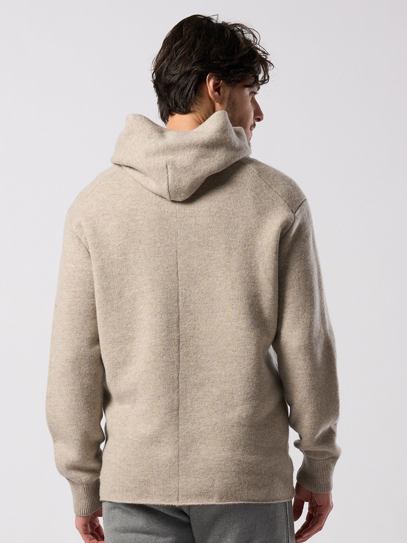 【予約品 4月19日(日) 18時締切】back pile hoodie / バックパイル フーディ / ライトベージュ