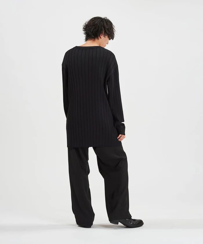 スタッズニットプルオーバー BLACK【NO ID.】