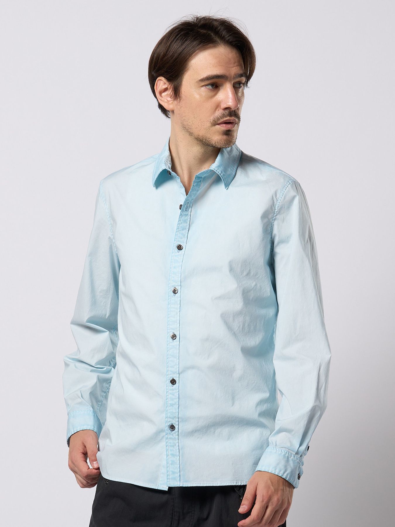【予約品 9月23日(火) 締切】dyed regular shirt / コールドダイ レギュラーシャツ / アイスブルー