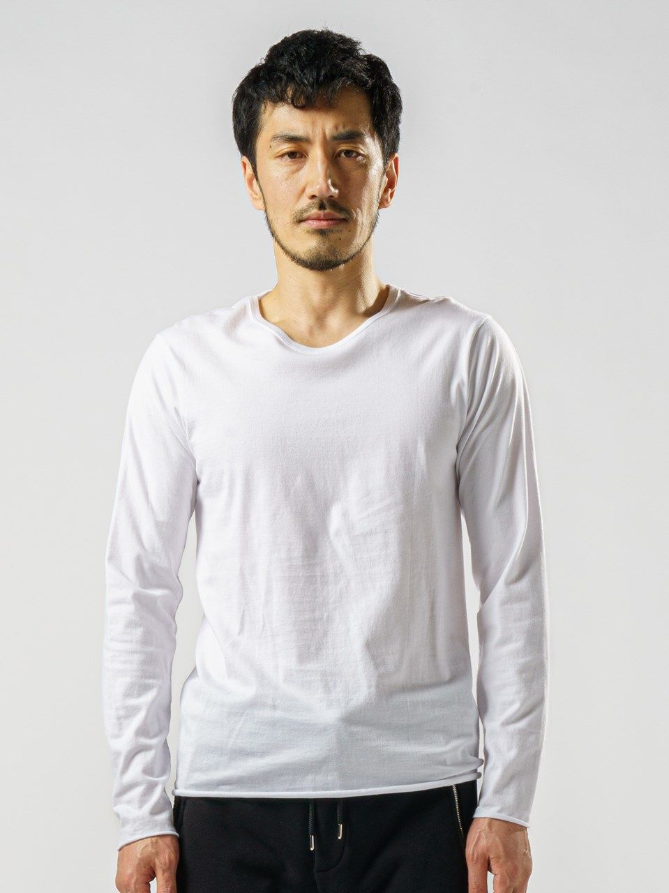 wjk - 《予約品》 cut-off crew-neck L/S / クルーネックカットソー