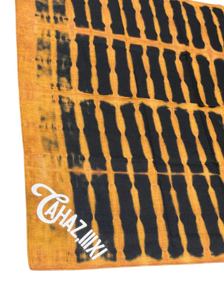 BANDANA / 能登半島チャリティーアイテム / ブラウン・ブラック 【CAHAZ,IIIXI（かわず）】