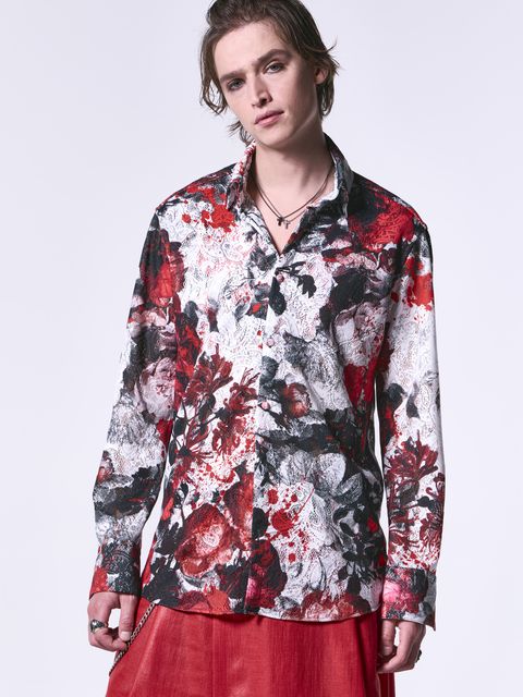 《予約品》 Shirt / シャツ / ホワイト＆レッド