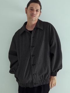 【予約品 】OVALB BLOUSON / ブルゾン / チャコール×ブラック千鳥（小）
