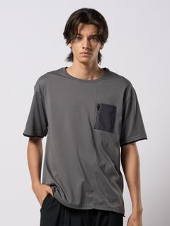 【予約品 9月23日(火) 締切】cool touch zip-pocket S/S / クールタッチ ジップポケット ショートスリーブ / グレー