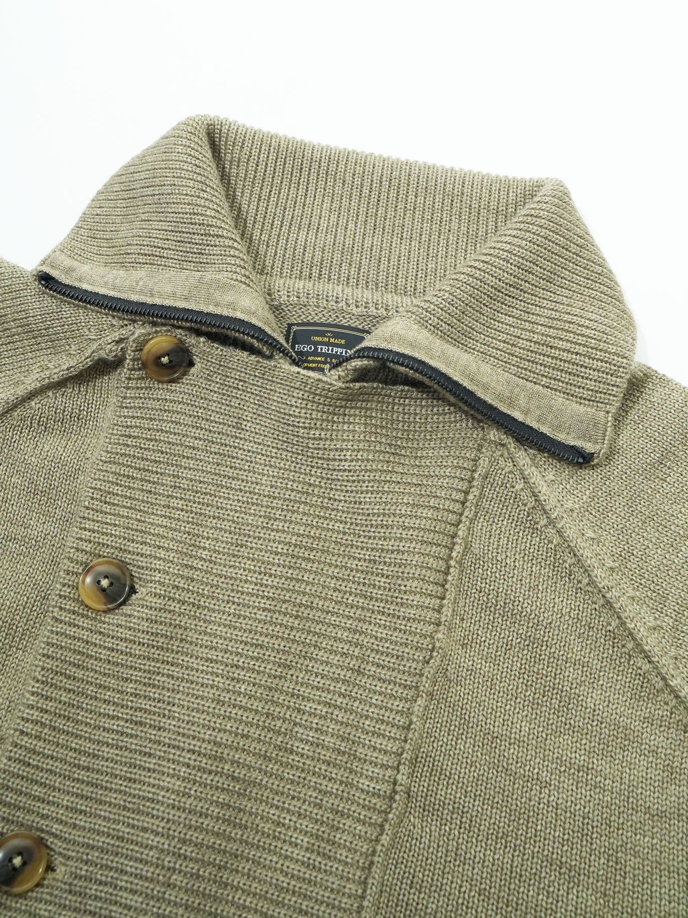 【予約品 6月2日(月) AM10時 締切】Standrop / ニットブルゾン / 杢ベージュ