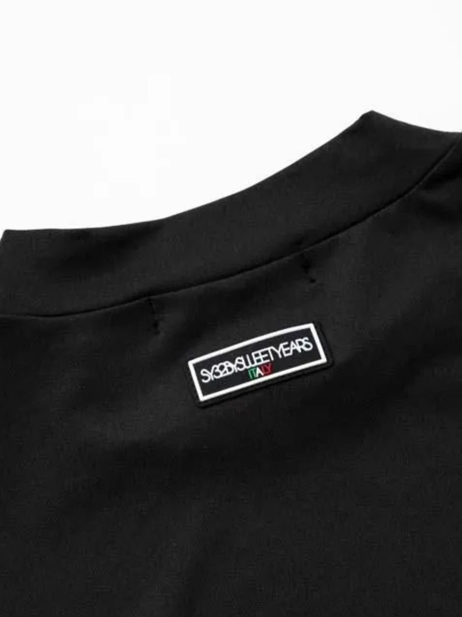 ITALIAN EMBLEM モックネック ブラック【SY32 by SWEET YEARS GOLF】