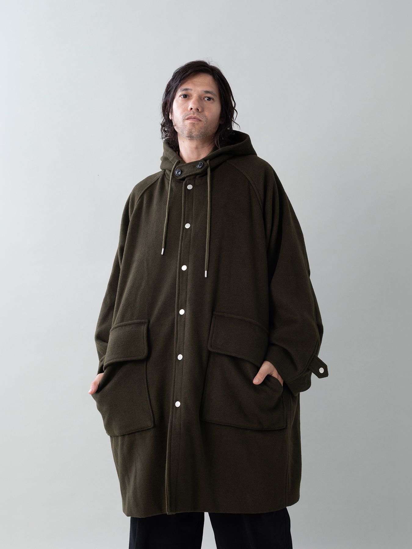 【予約品 5月27日(水) 締切】BURLY-COAT / フードコート / オリーブ