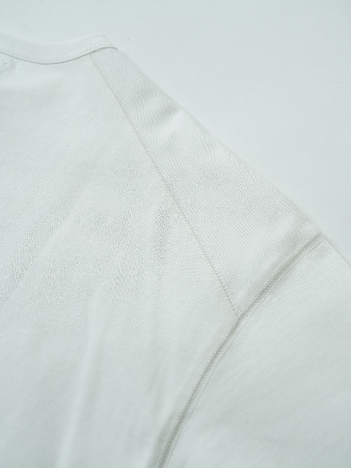 【予約品 5月6日(水) 締切】FLATSEAMME-HENLEY / ヘンリーネックカットソー / ホワイト