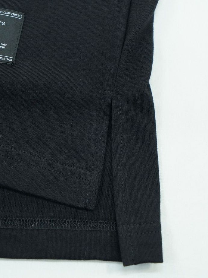 C.W TEE メッセージ長袖T / ブラック
