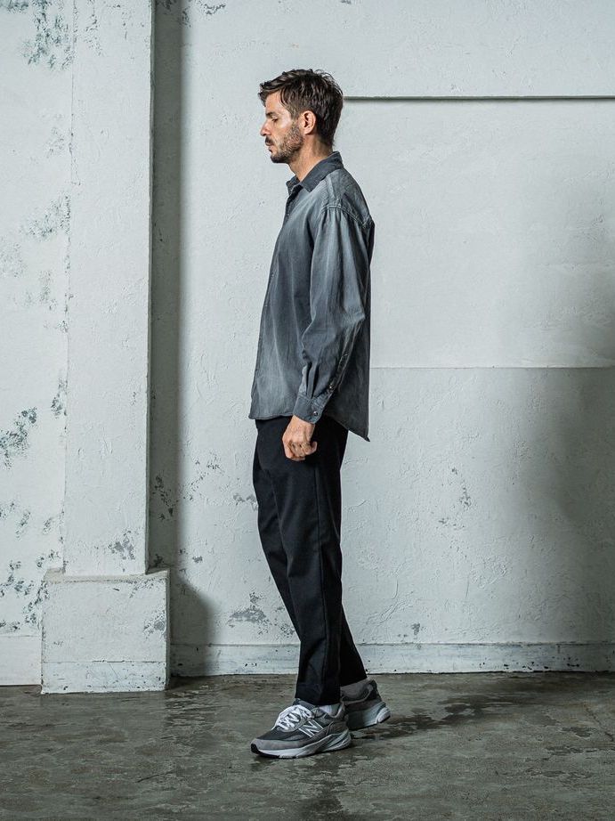 《予約11月17日19時締め》 denim jack shirts / デニムシャツ / ブラックused