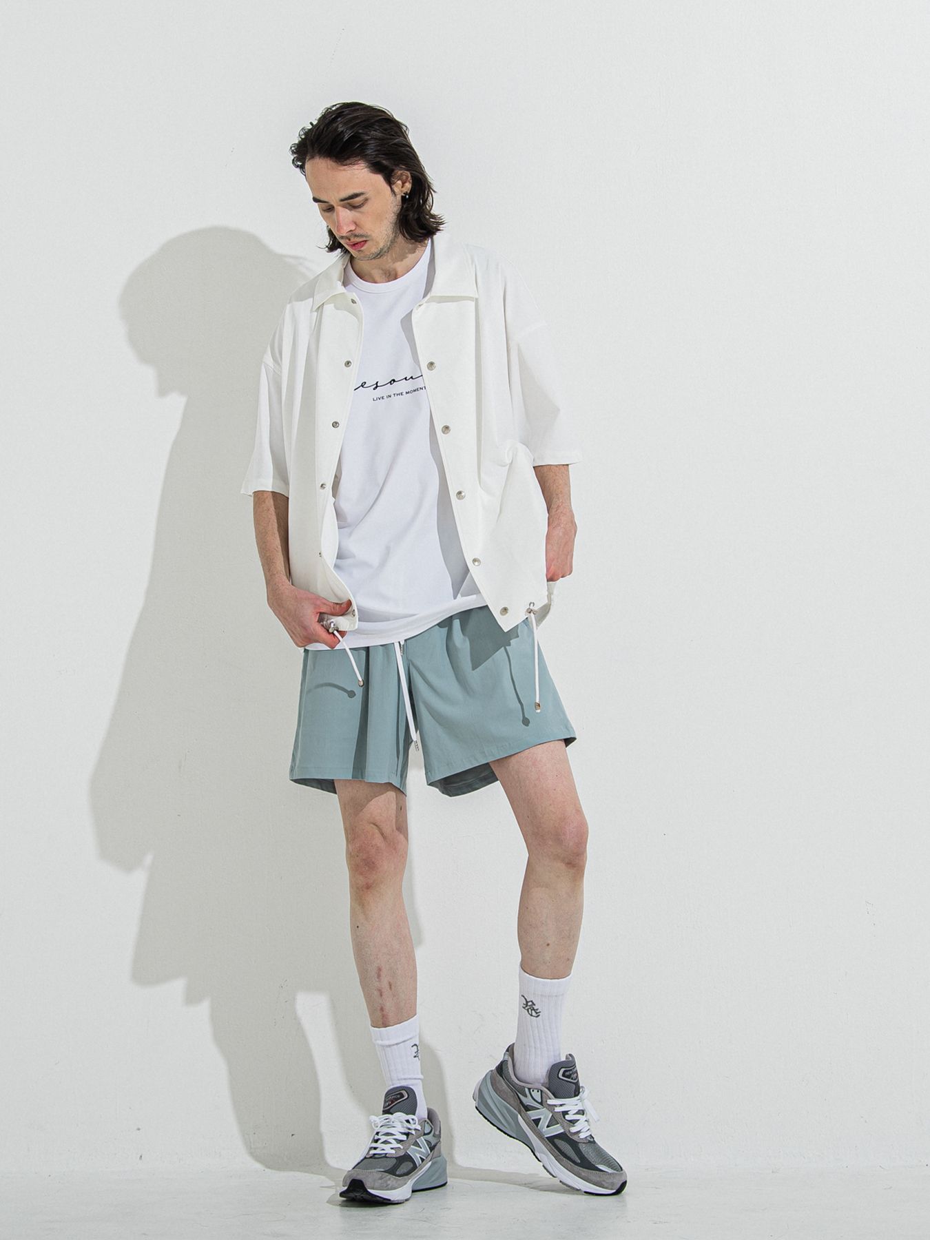【予約品 】TV NYLON SHORTS / ティーヴィーナイロンショーツ / アクア