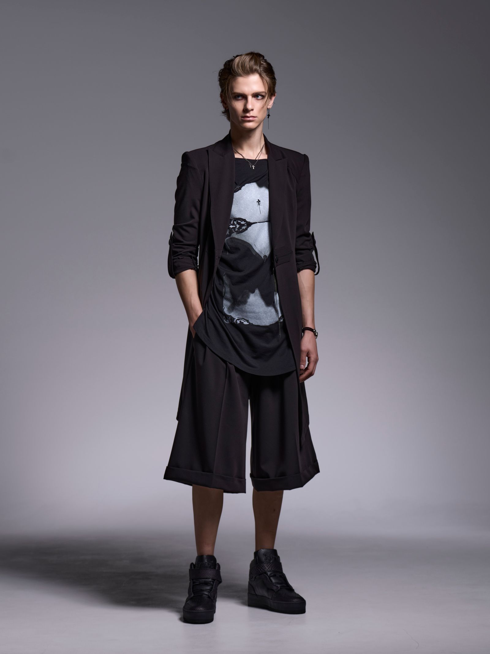 【予約品 1月4日(日) 締切】3/4 Wide Slacks / 七部丈 ワイドスラックス / ブラック