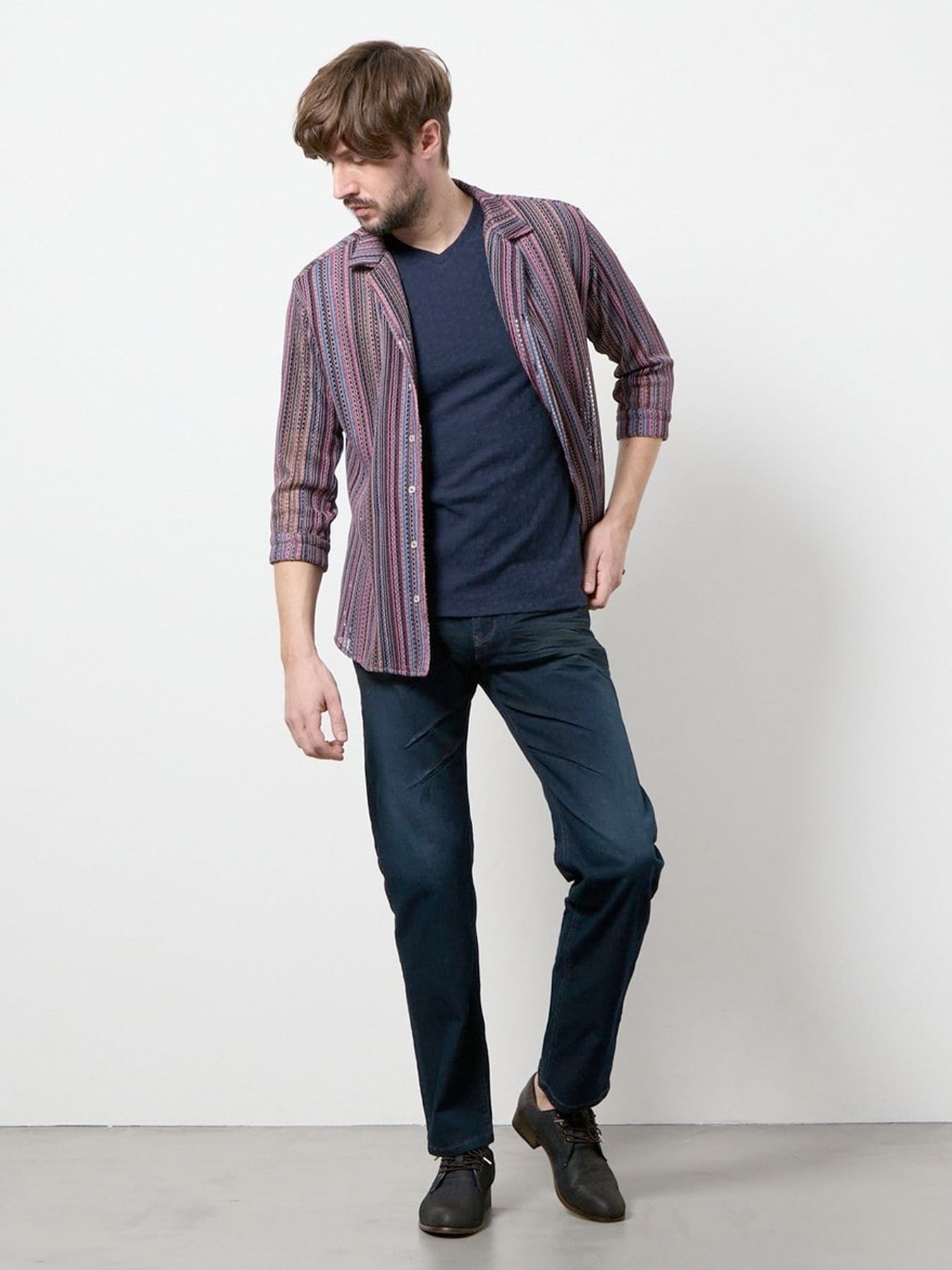 ライトオンスストレッチデニムパンツ / ネイビー【HIDEAWAYS NICOLE】