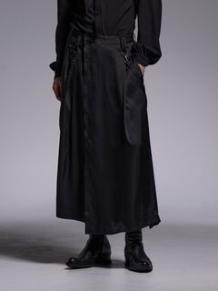 【予約品 1月4日(日) 締切】Skirt Suspender Slacks / スカート サスペンダースラックス / ブラック