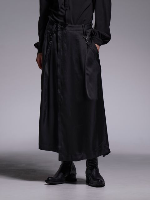 【予約品 1月4日(日) 締切】Skirt Suspender Slacks / スカート サスペンダースラックス / ブラック