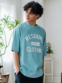 《予約品3月3日18：00締め》 college half sleave / ハーフスリーブT / アクア