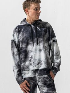 【予約品 9月6日(日) 締切】OVER HOODIE / トリコット オーバーパーカー / マーブルブラック