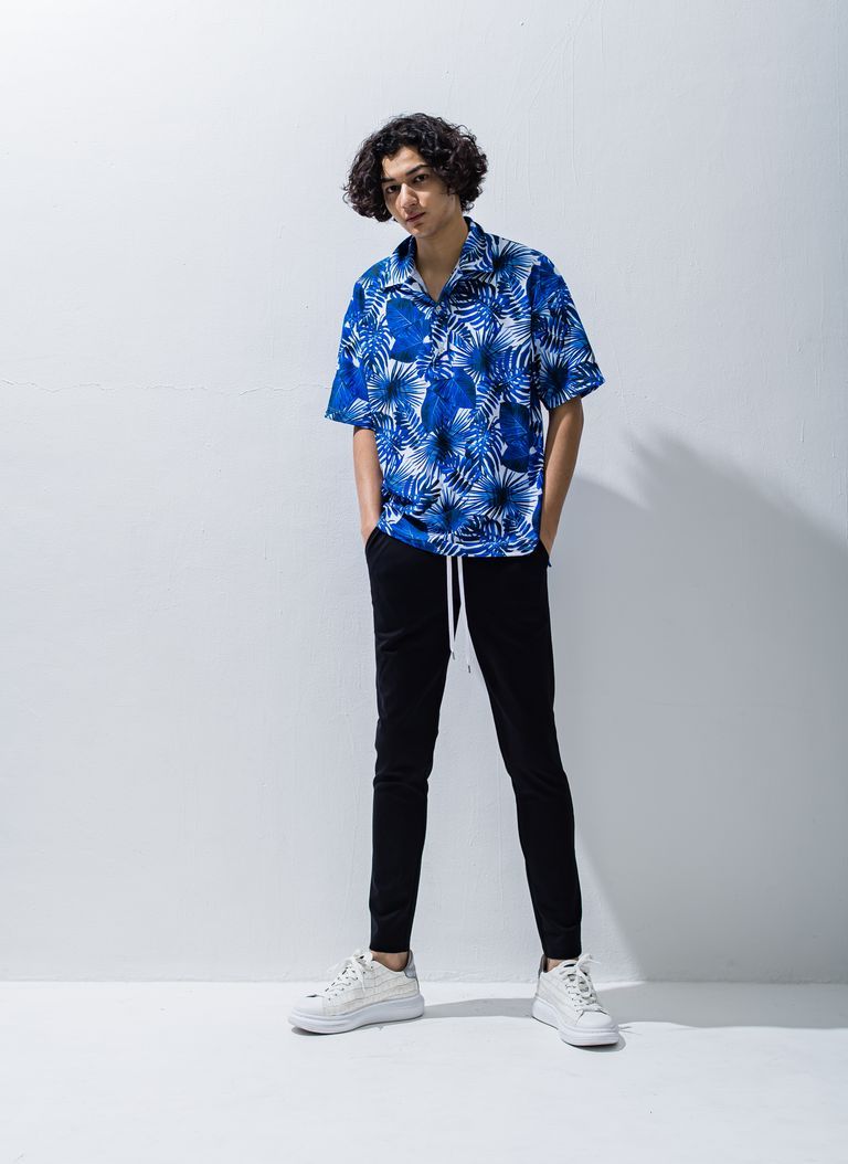 RUSH OVER POLO / ラッシュポロシャツ / リーフブルー 【RESOUND CLOTHING】