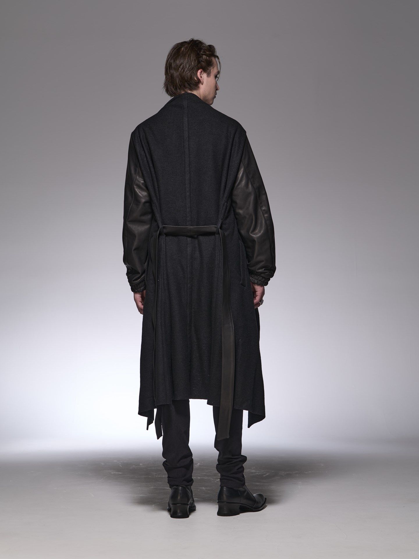 《予約品》 WrapCoat /袖革 ラップコート / ブラック