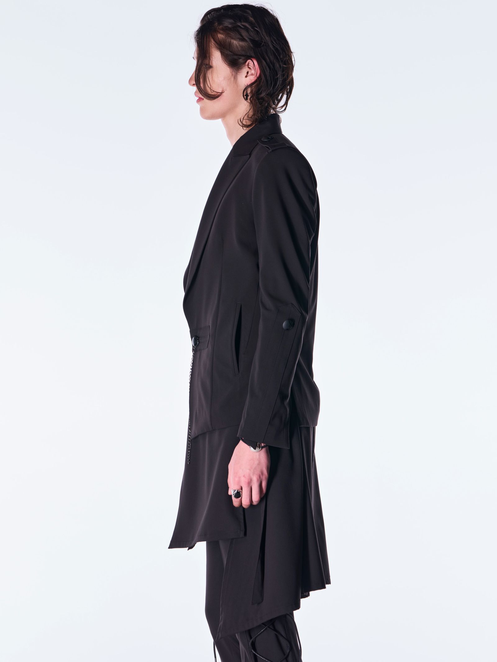 【予約品 6月29日(月) 締切】PE Gabardine Short Goth Jacket / ショート ゴスジャケット / ブラック