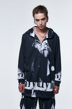 《予約品》 ZippLooseHoodie / ブラック＆ホワイト 【kiryuyrik】 2023年2月以降入荷予定