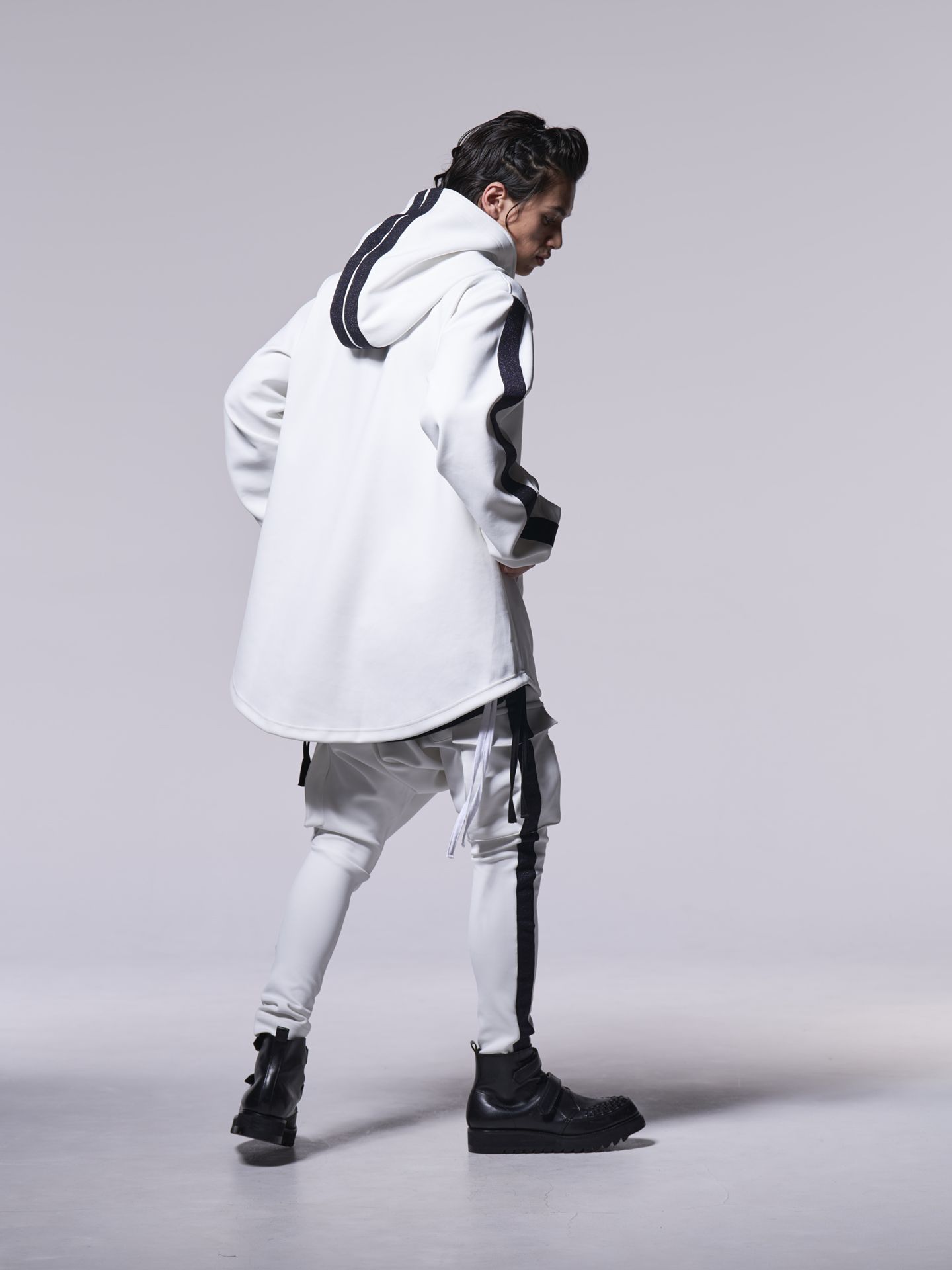 《予約品》  Line Hoodie / ラインパーカー / ホワイト