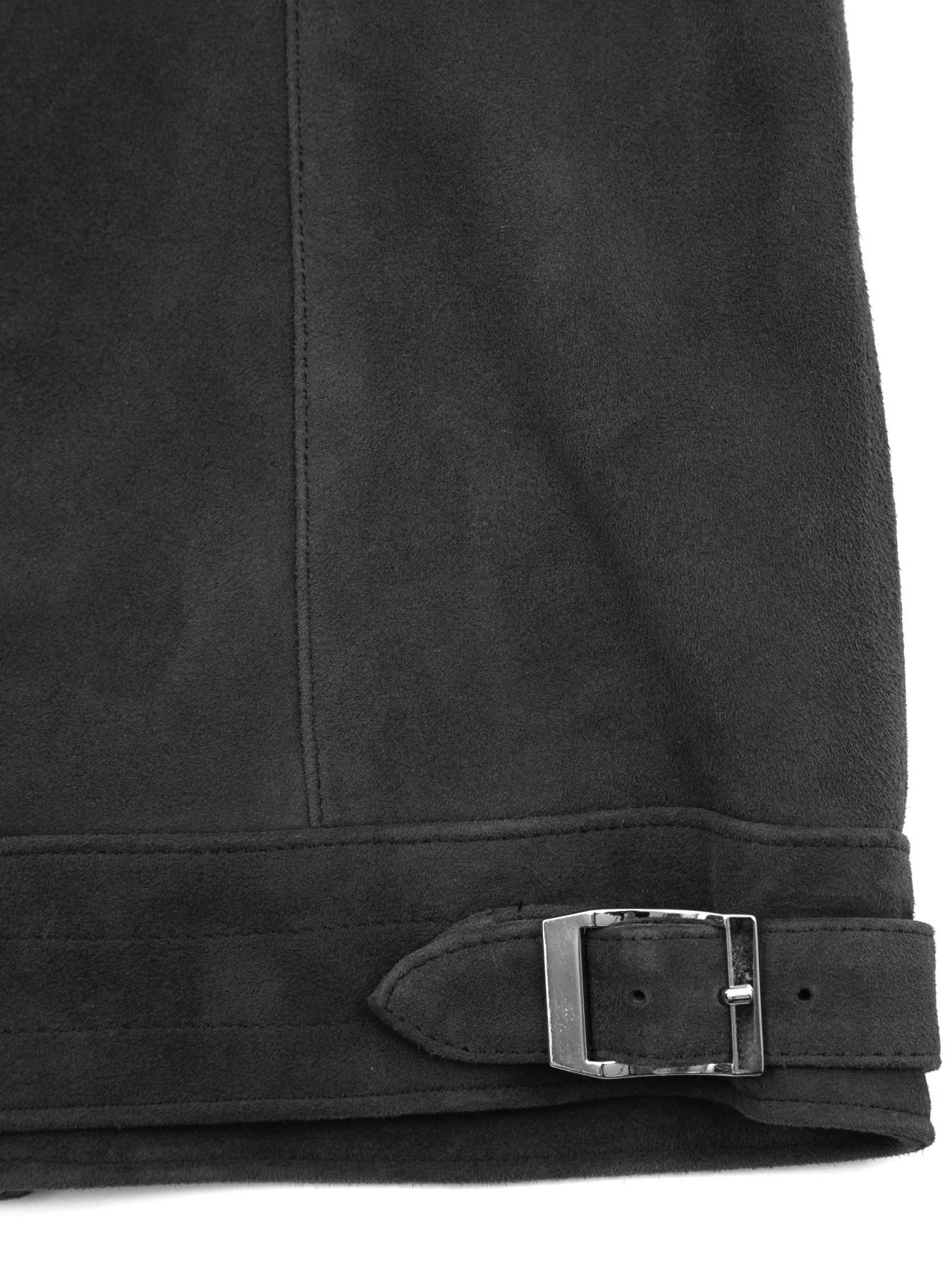 Suede Sheepskin HoodieH Vest / シープ スエード フーディーベスト / SHARON（シャロン） / ブラック