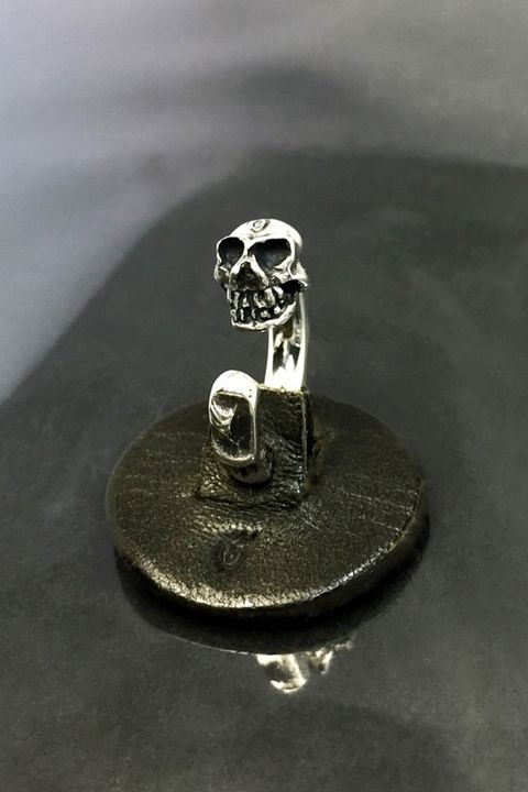 《受注生産》 SKULL HOOP EARRING ピアス 【GOD SIZE】 注文から2～3週間後入荷予定