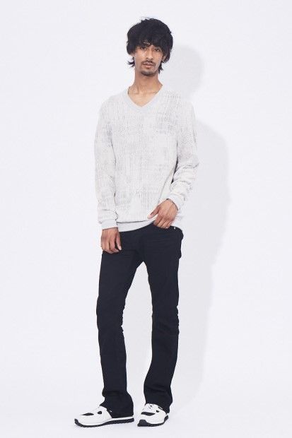 スーパーストレッチ フレア デニム / ブラック 【5351 POUR LES HOMMES】