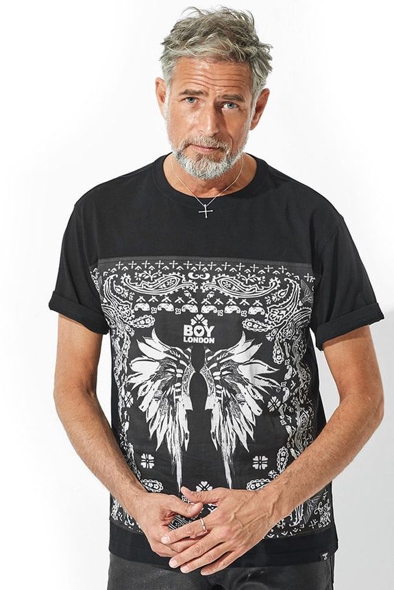 限定ネイティブバンダナ Tシャツ ブラック 【BOY LONDON】LEON別注T