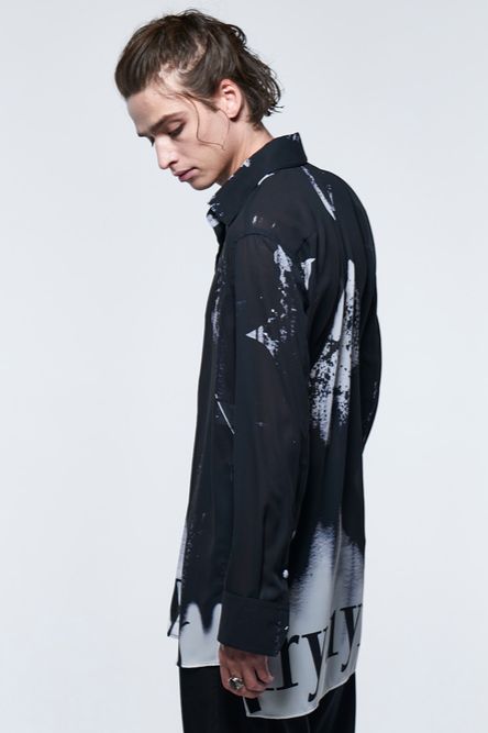 《予約品》 SquareHemShirt / ブラック＆ホワイト 【kiryuyrik】 2023年3月以降入荷予定