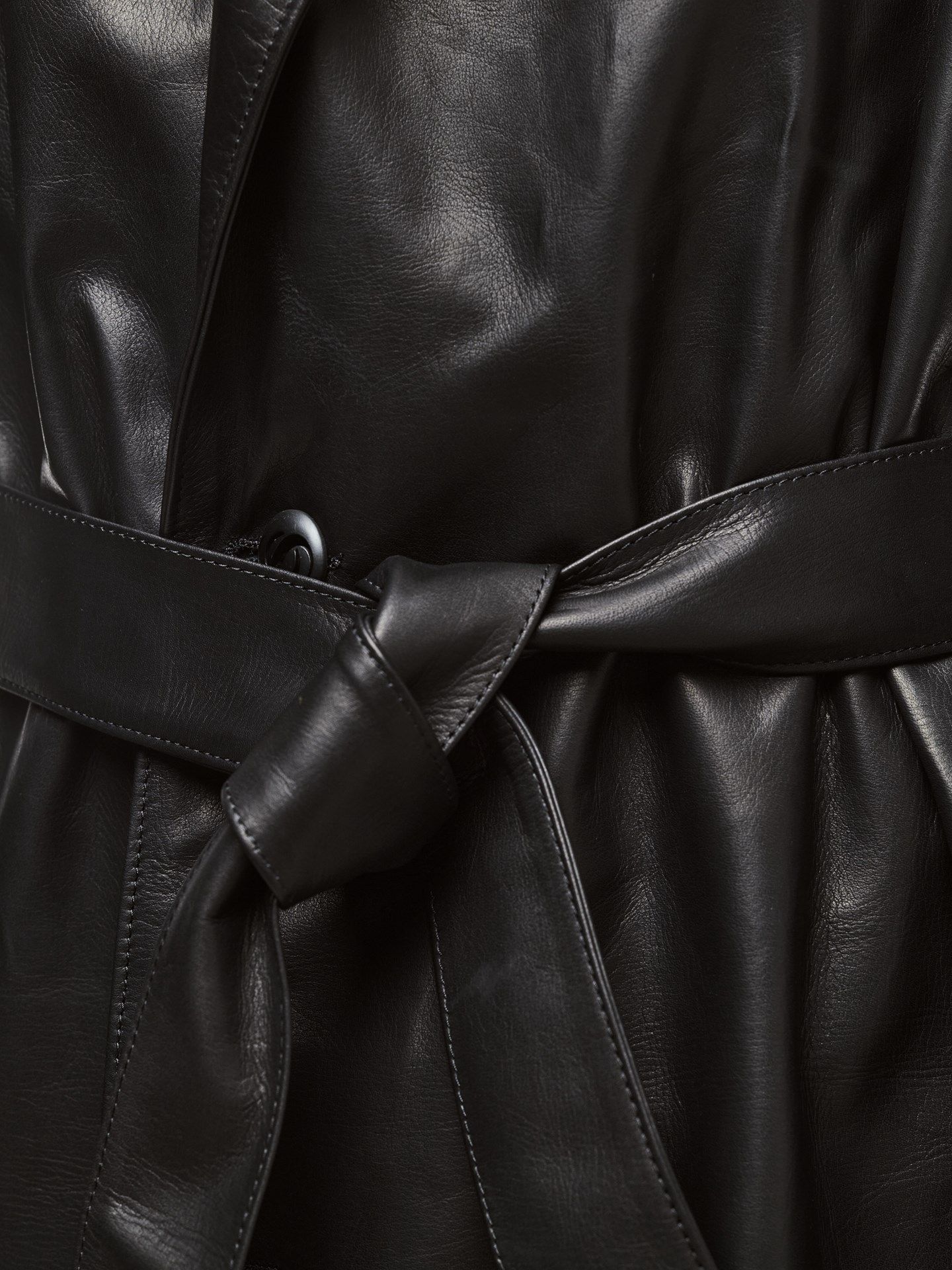 《予約品》 LeatherDrapeHoodie / レザーフードジャケット / ブラック 【THE ONENESS】