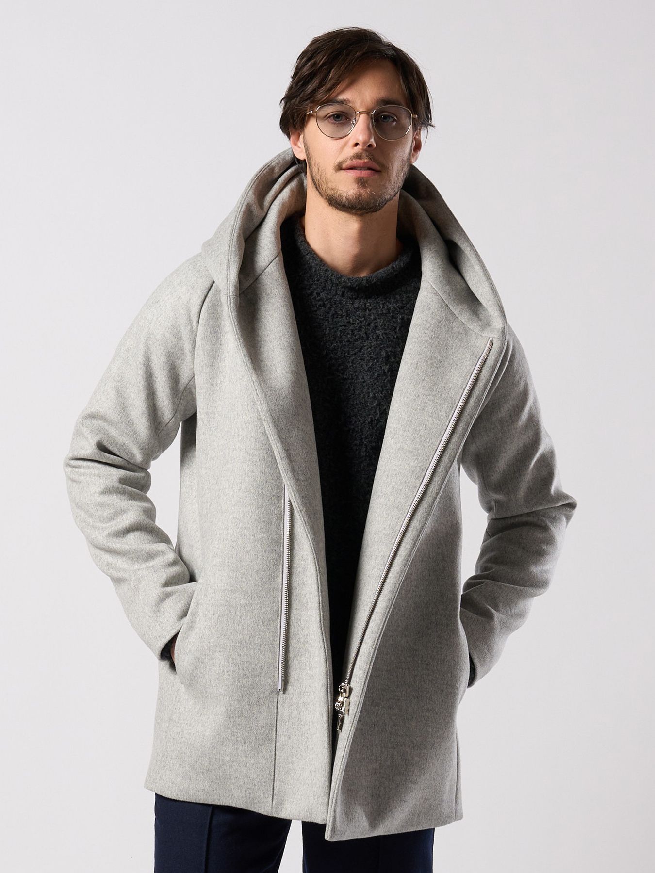 【予約品 4月19日(日) 18時締切】zip witch coat / ジップ ウィッチコート / ライトグレー