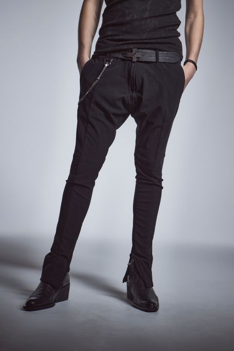カーブサルエルストレッチパンツCurveSarouelPants / Black 【kiryuyrik】