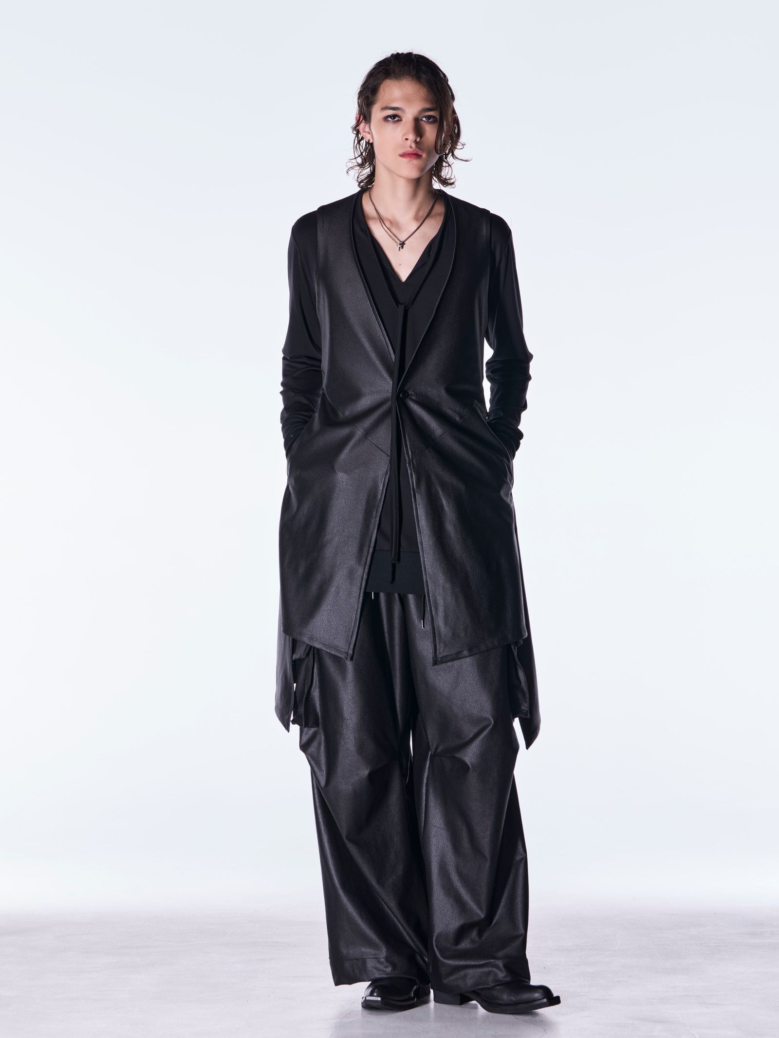 【予約品 6月29日(月) 締切】Emboss Silley Jersey Cargo Pants / サルエル ボンデージパンツ / ブラック