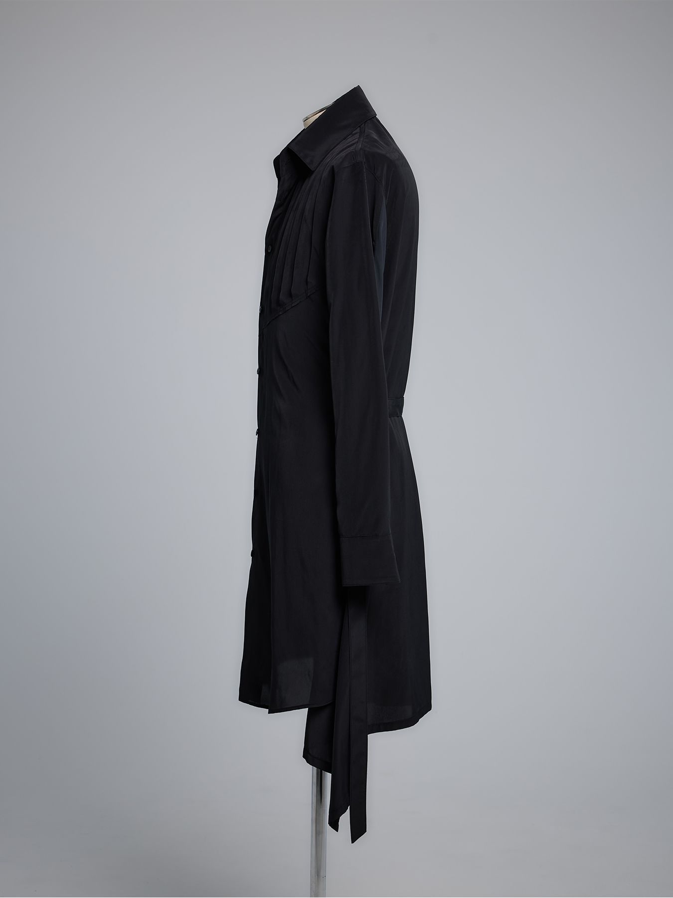 【予約品 5月18日(日) 締切】Pin Tuck Flare Shirt / ピンタックフレアシャツ / ブラック