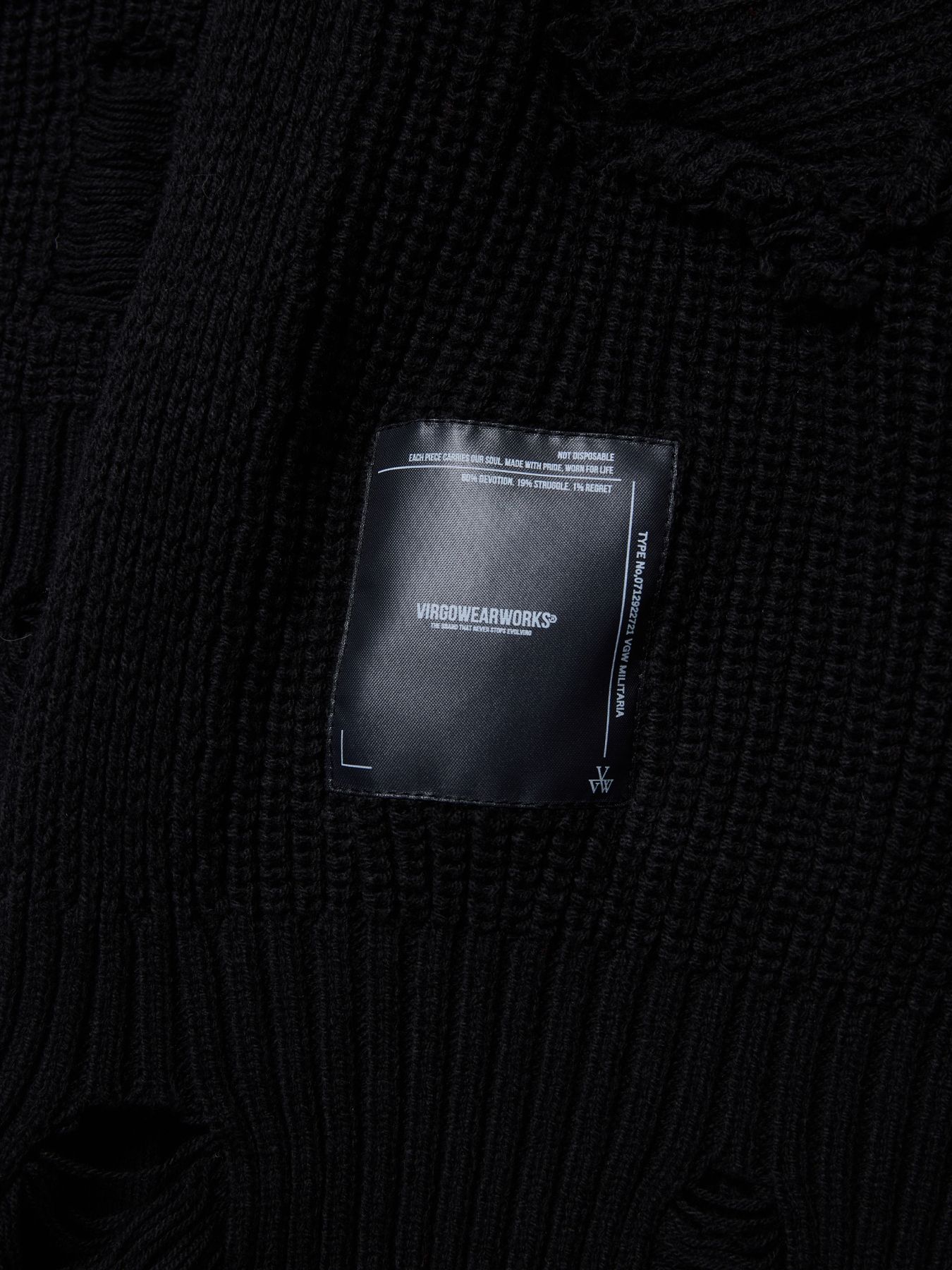 VICIOUS CARDIGAN / ミドル丈カーディガン / BLACK