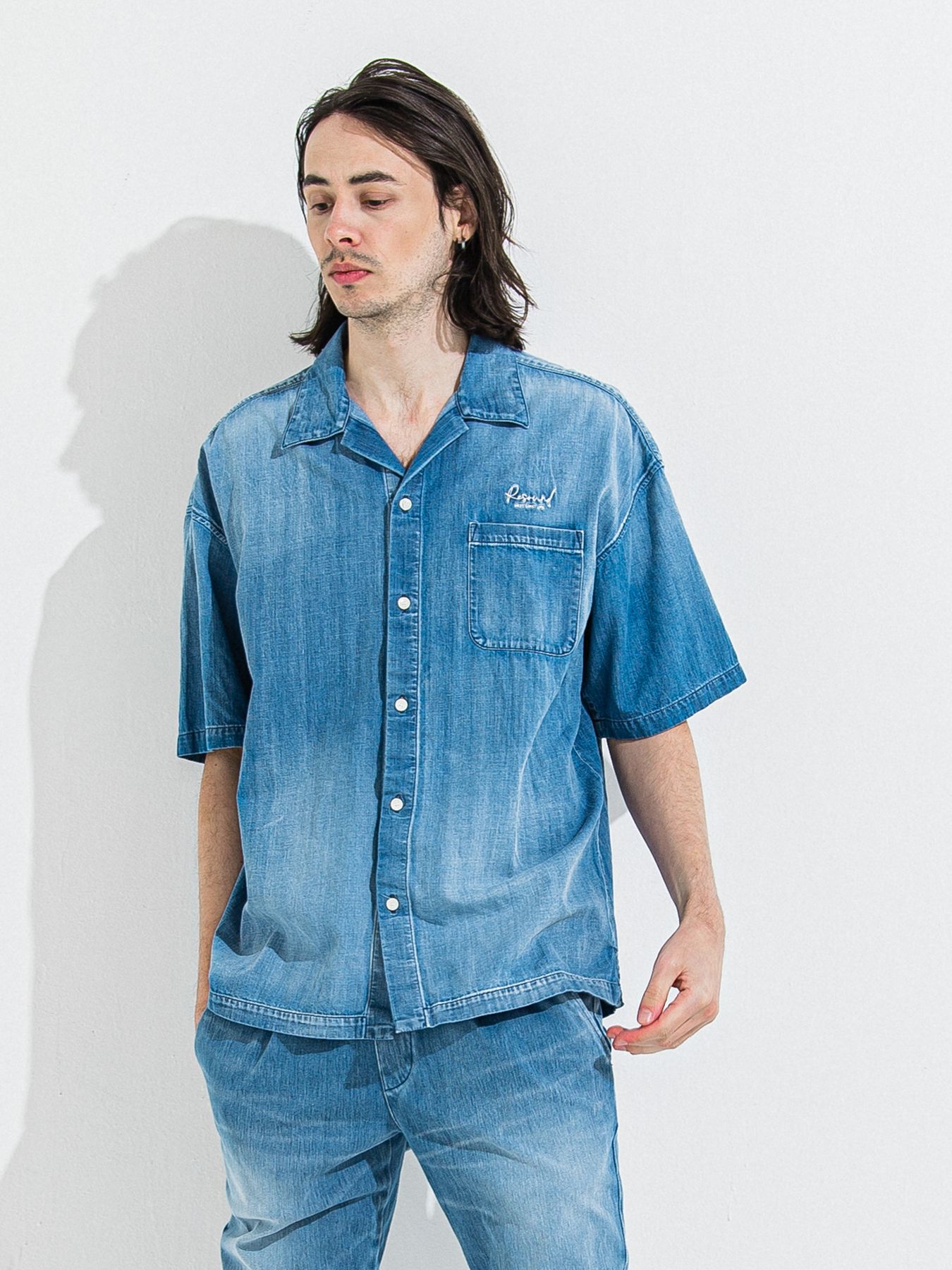 【予約品】ZACK HALF DENIM SHIRT / ザックハーフスリーブスリーブデニムシャツ / ライトインディゴ