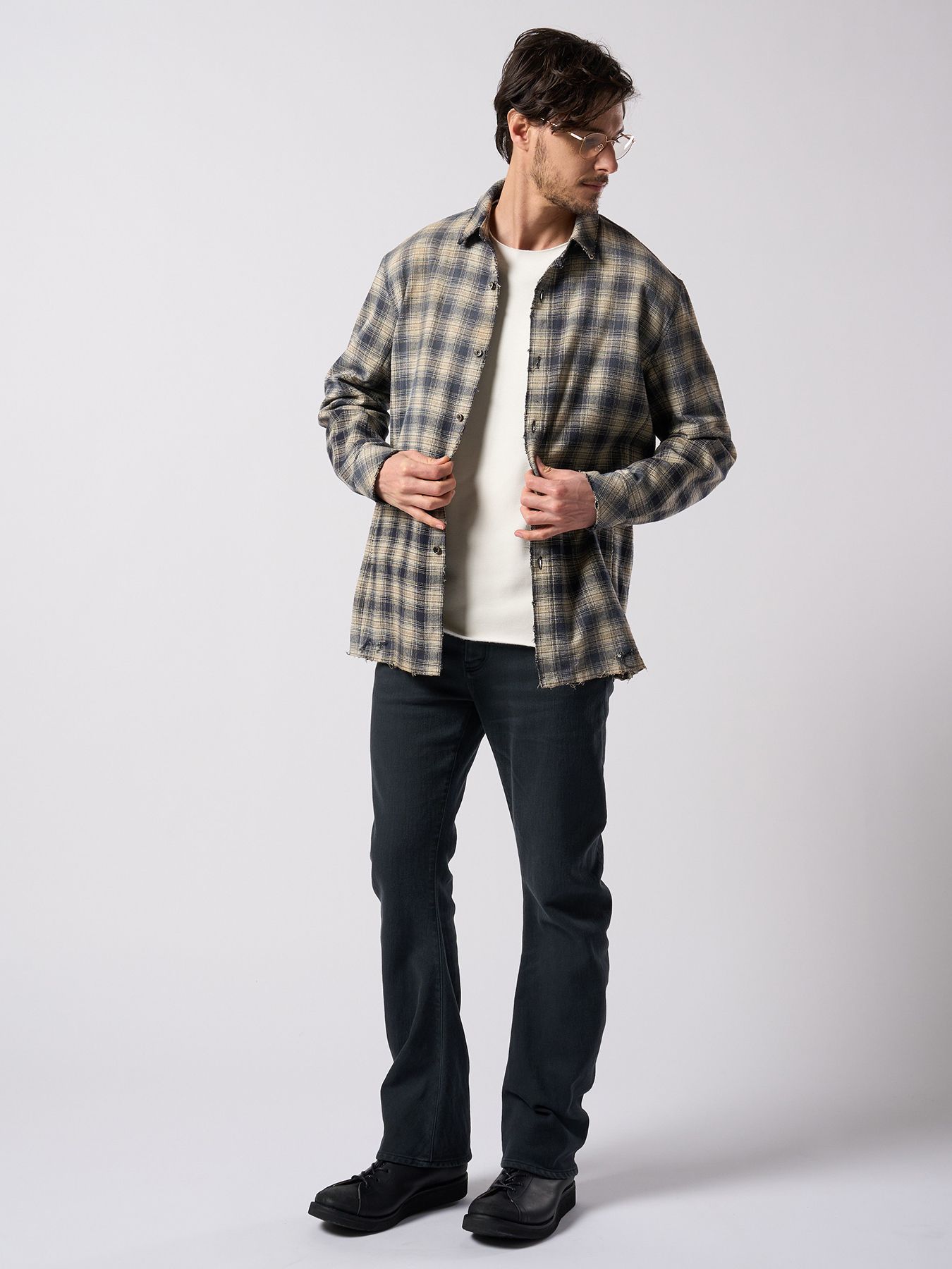 【予約品 4月19日(日) 18時締切】back boa cut-off crew / バックボア カットオフ クルーネック/ ホワイト