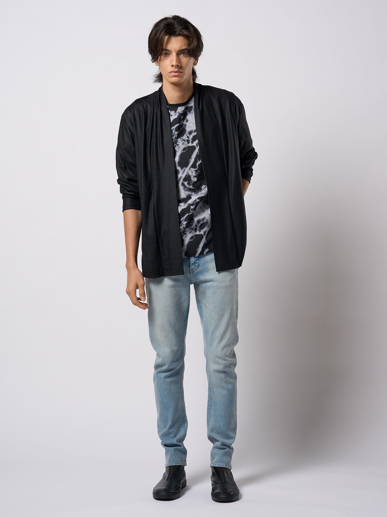 【予約品 9月23日(火) 締切】ex.comfy wool cardigan / エクスコンフィーウール カーディガン / ブラック