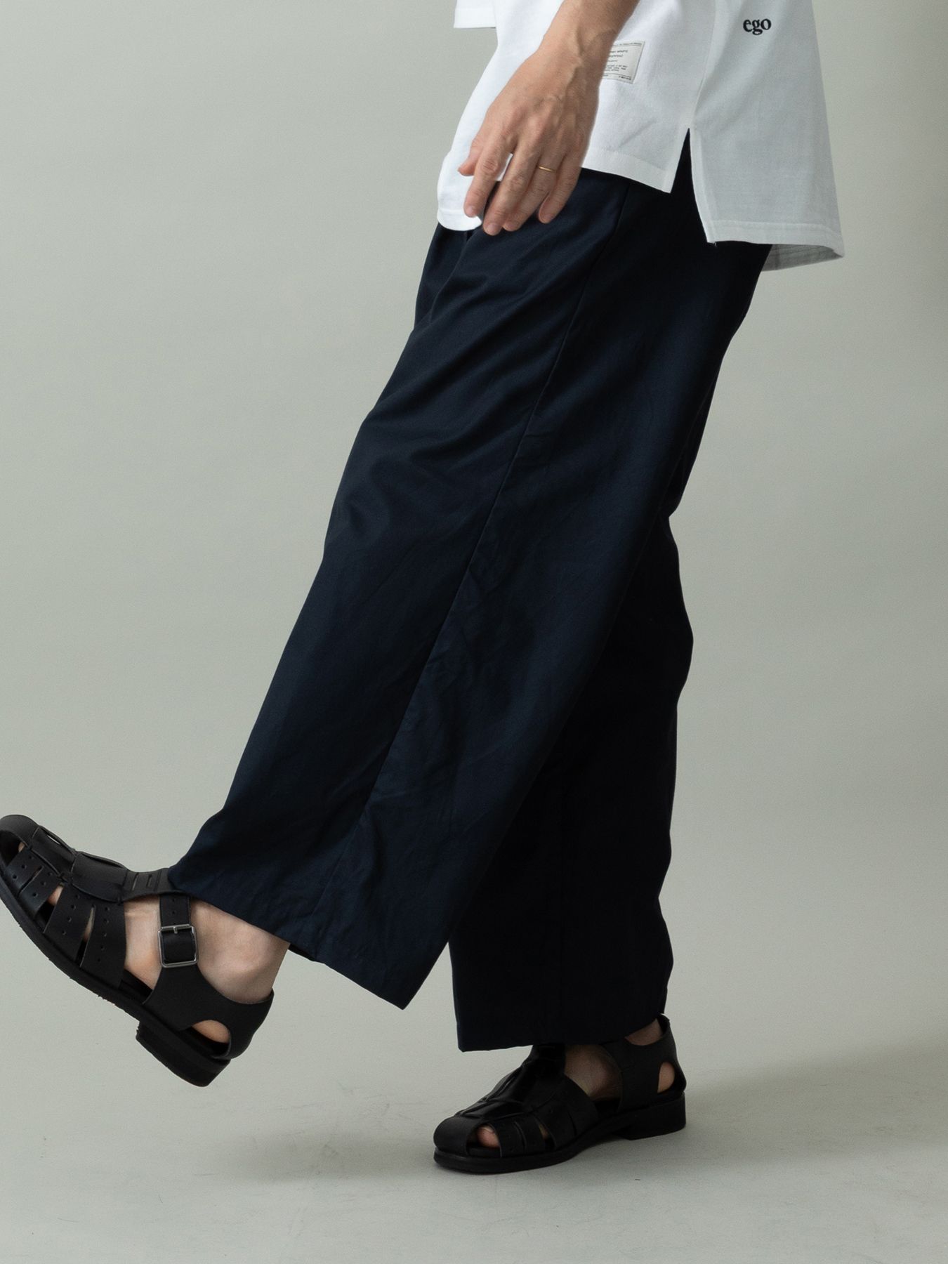 【予約品 2月1日(日) 締切】DRESSYEASE TRUSERS  gaba / ツータックイージートラウザーズ / ネイビー